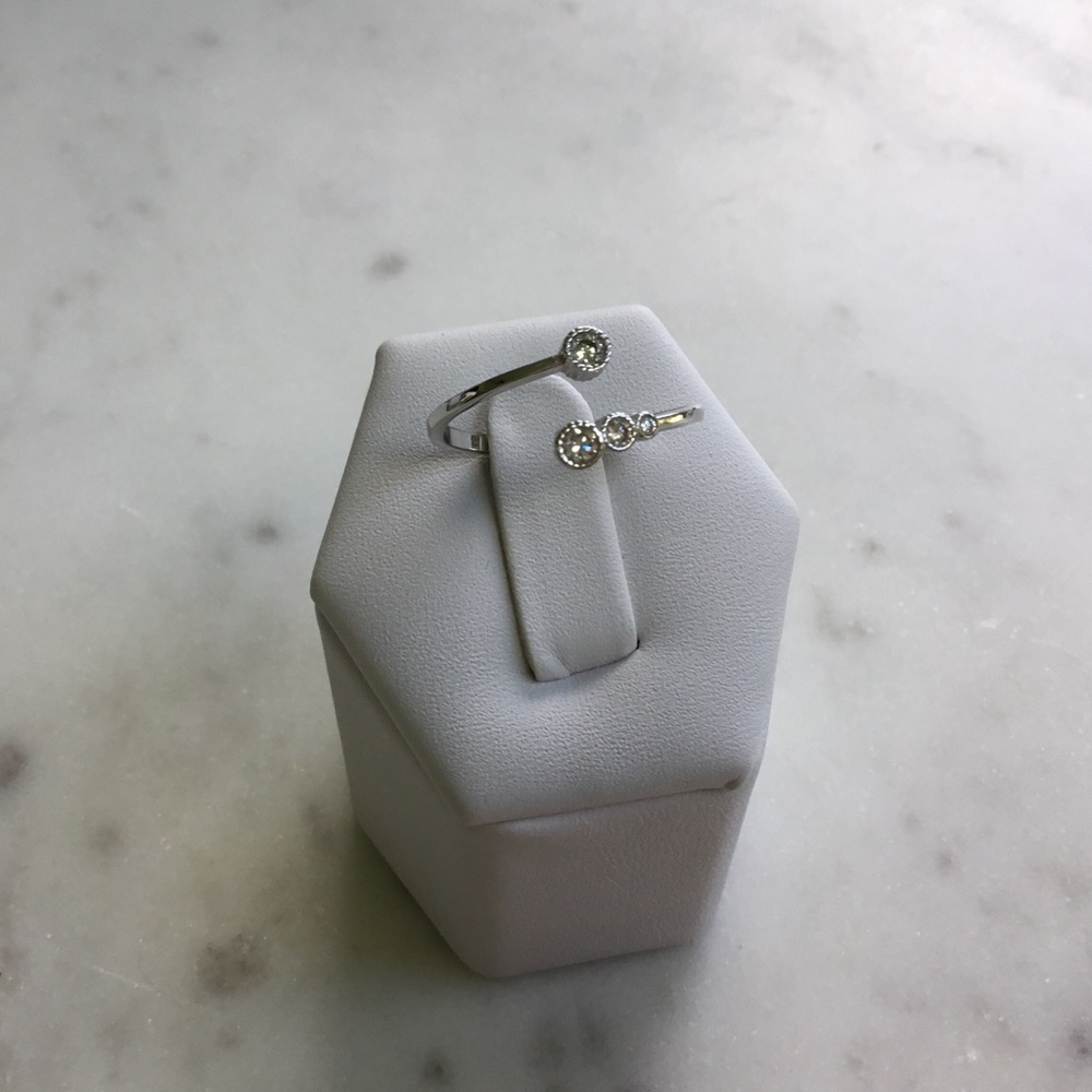 Sale $12! Sterling Silver Adjustable Cz Ring - Picture 7 of 16